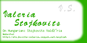 valeria stojkovits business card